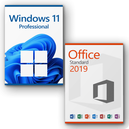 Microsoft Windows 11 Professional + Microsoft Office 2019 Standard license for 3 devices