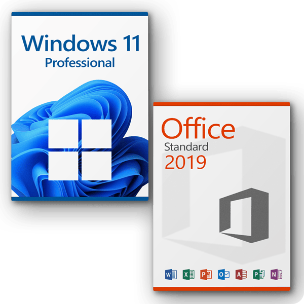 Microsoft Windows 11 Professional + Microsoft Office 2019 Standard license for 3 devices