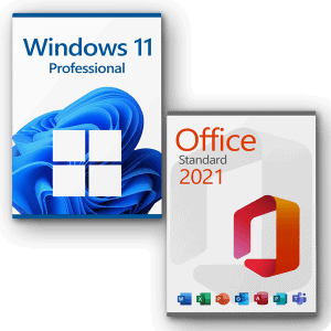 Microsoft Windows 11 Professional + Microsoft Office 2021 Standard license for 3 devices