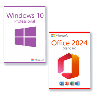 Microsoft Office 2024 Standard + Microsoft Windows 10 Professional license for 3 devices