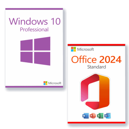 Microsoft Office 2024 Standard + Microsoft Windows 10 Professional license for 3 devices