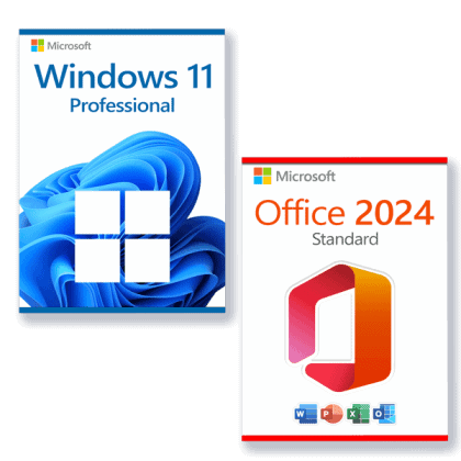 Microsoft Office 2024 Standard + Microsoft Windows 11 Professional license for 3 devices