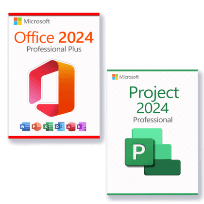 Microsoft Office 2024 Professional Plus + Microsoft Project 2024 Professional license for 3 devices