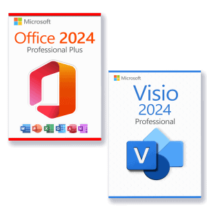 Microsoft Office 2024 Professional Plus + Microsoft Visio 2024 Professional license for 3 devices